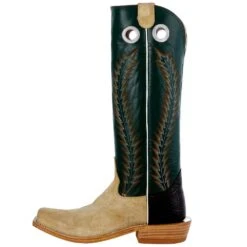 Hondo Enterprises Inc Men's Honey Roughout Shoulder 16in. Emerald Green Stove Top Boot -Cinc Clothing Shop 2138 3