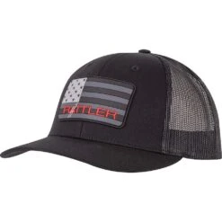 Rattler Ropes Black Flat Patch Logo Cap