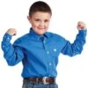 Cinch Boy's Blue Twill Buttondown Shirt -Cinc Clothing Shop 22750 default l