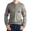 Men's Rasco Grey Long Sleeve Flame Resistant FR Henley T-Shirt -Cinc Clothing Shop 25700 default l