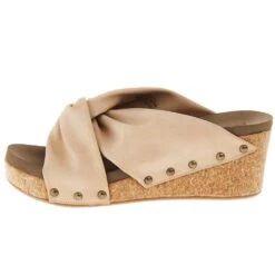 Corkys Footwear Women`s Corky's Cheerful Tan Wedge -Cinc Clothing Shop 30 5394 TAN 03