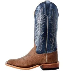 Rios Of Mercedes Men's Anderson Bean Taan Amazon Goat 13in. Regal Blue Luster Top Square Toe Boot -Cinc Clothing Shop 329080 3