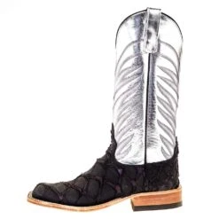 Anderson Bean Women's Purple Panther Big Bass 13in. Silver Metallic Cowgirl Boot -Cinc Clothing Shop 330761 2