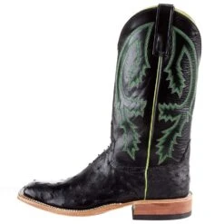 Rios Of Mercedes Men's Anderson Bean Black Full Quill Ostrich 13in. Black Kidskin Top Square Toe Boots 9 Rios Of Mercedes Men's Anderson Bean Black Full Quill Ostrich 13in. Black Kidskin Top Square Toe Boots -Cinc Clothing Shop 332395 3