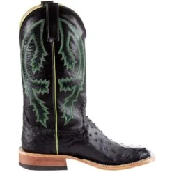 Rios Of Mercedes Men's Anderson Bean Black Full Quill Ostrich 13in. Black Kidskin Top Square Toe Boots 11 Rios Of Mercedes Men's Anderson Bean Black Full Quill Ostrich 13in. Black Kidskin Top Square Toe Boots -Cinc Clothing Shop 332395 5