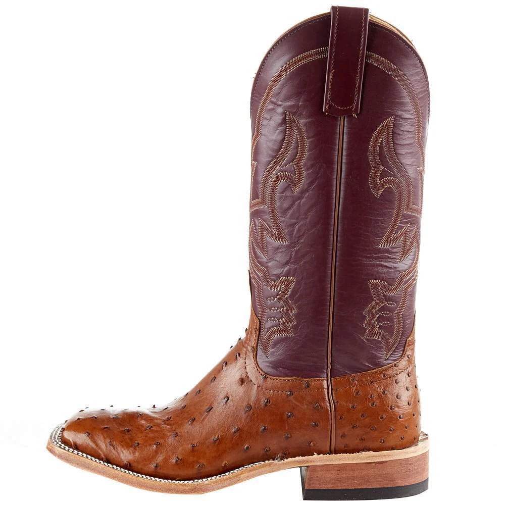 Anderson Bean Men'sAnderson Bean Peanut Full Quill Ostrich 13in. Burgundy Glove Top Boots 6 Anderson Bean Men'sAnderson Bean Peanut Full Quill Ostrich 13in. Burgundy Glove Top Boots - Image 4