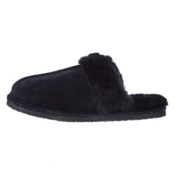 Minnetonka Women Black Sheepskin Slide -Cinc Clothing Shop 3329 03