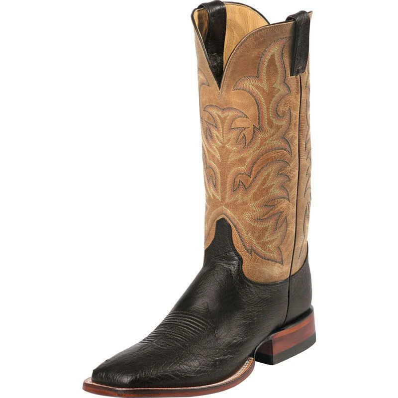 Justin Boots Men's Justin AQHA Remuda Series Black Smooth Ostrich Cowboy Boots 3 Justin Boots Men's Justin AQHA Remuda Series Black Smooth Ostrich Cowboy Boots