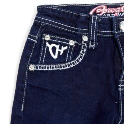 COWBOY HARDWARE Cowgirl Hardware Girls Dark Wash Aztec Jeans -Cinc Clothing Shop 402095 810 4