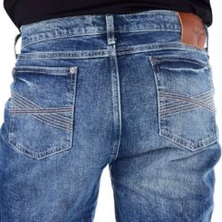 Men's Wrangler 44 Slim Straight Shore Wash Jeans -Cinc Clothing Shop 44MWXSH 4