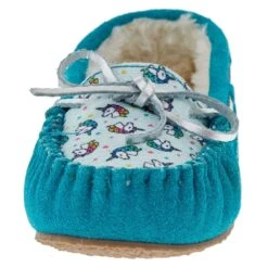 Minnetonka Kids Cassie Turquoise Unicorn Slipper -Cinc Clothing Shop 48152 02