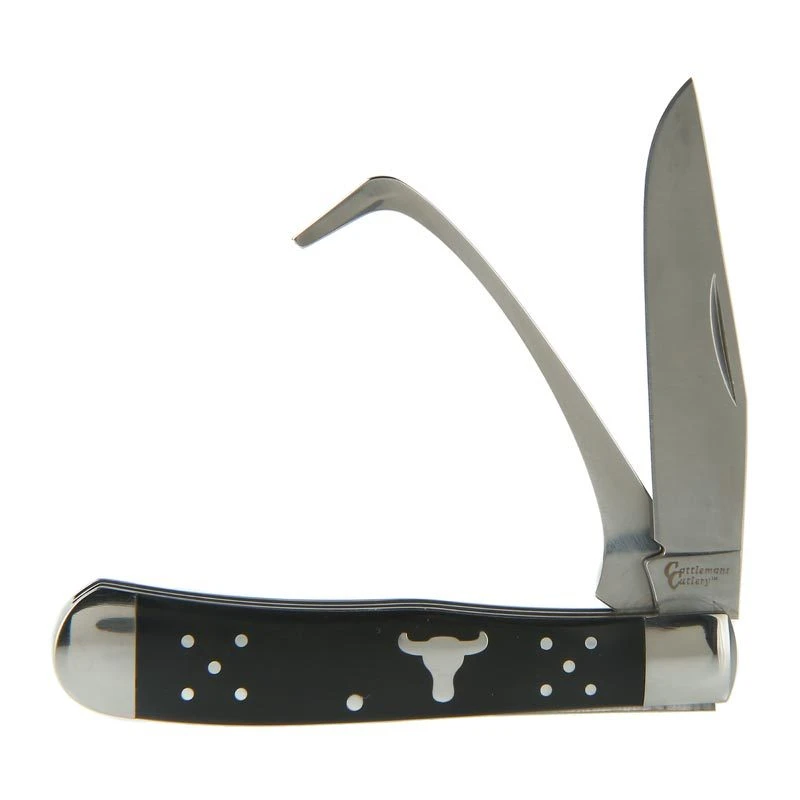 Cattlemans Cutlery Black Farriers Trapper Pocket Knife 3 Cattlemans Cutlery Black Farriers Trapper Pocket Knife