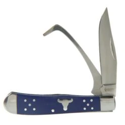 Cattlemans Cutlery Blue Farriers Trapper Pocket Knife