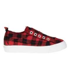 Kids Corkys Red Plaid Casual Shoe -Cinc Clothing Shop 51 0121 RPLD 4