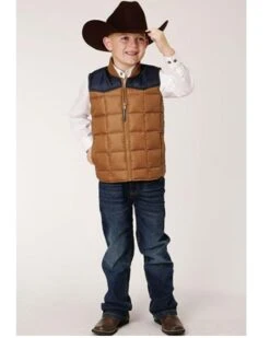 Roper Boys Brown Puffer Vest -Cinc Clothing Shop 51exyTMLQ4L