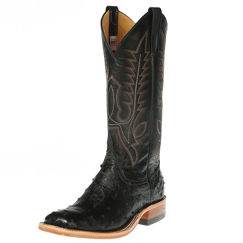 Anderson Bean Men's Black Full Quill Ostrich Cowboy Boots 3 Anderson Bean Men's Black Full Quill Ostrich Cowboy Boots