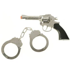 Toy Pistol And Handcuff Set