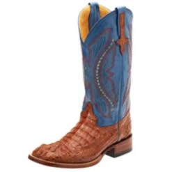 Ferrini Men's Caiman Body Cognac Top Boot