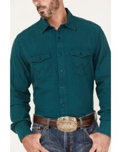 Wrangler Men's Retro Premium Long Sleeve Button Down So -Cinc Clothing Shop 714pcVp22AL