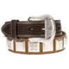 Western Fashion Men's NRS Leather Belt With Square Concho -Cinc Clothing Shop 77424 default l