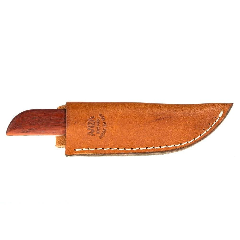 Anza Small Straight Back Knife With Padauk Wood Handle 3 Anza Small Straight Back Knife With Padauk Wood Handle