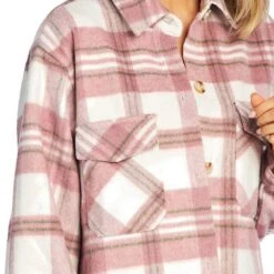 Women's Mud Pie Blush Highland Plaid Shacket -Cinc Clothing Shop 80340037BS 2