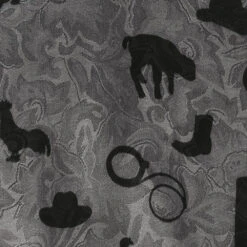 Wyoming Traders Men's Charcoal Cowboy Silhouettes Wild Rag