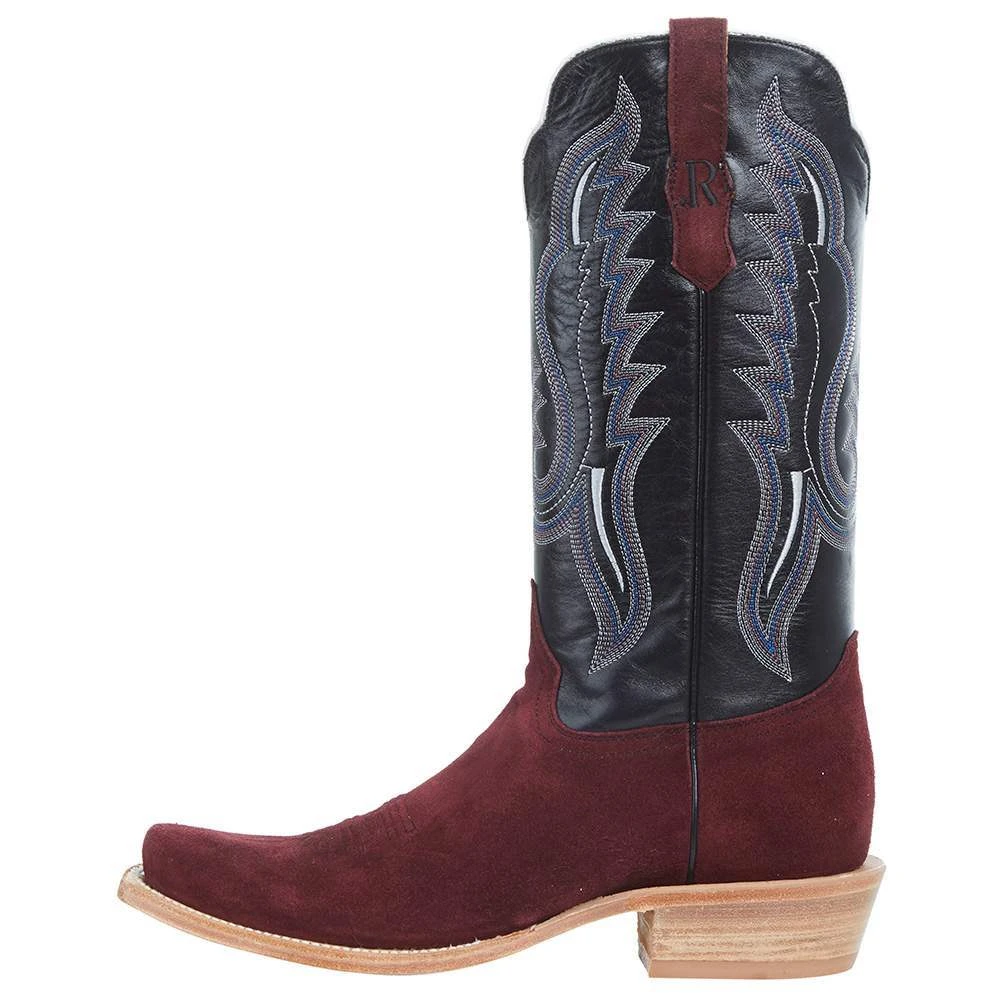 R Watson Boots Men`s Rhubarb Roughout 13` Black Sinatra Top Cutter Toe Boot 6 R Watson Boots Men`s Rhubarb Roughout 13` Black Sinatra Top Cutter Toe Boot - Image 4