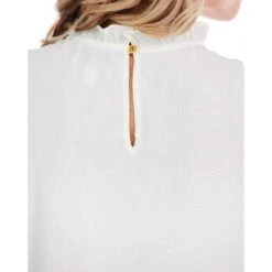 Mud Pie Women's Taye Flounce Top -Cinc Clothing Shop 85100164WH 04