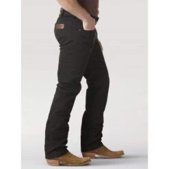 Wrangler Men's 88 Slim Straight Black Jeans 7 Wrangler Men's 88 Slim Straight Black Jeans -Cinc Clothing Shop 88MWZBK 2