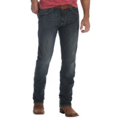 Wrangler Mens 88 Slim Straight Dark Wash Jeans -Cinc Clothing Shop 88MWZJM 1