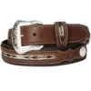 Men's Black & Brown Fabric Inset Belt -Cinc Clothing Shop 9180 default l
