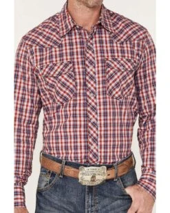 Wrangler Men's 20X Competition Advanced Comfort Plaid Snap Shirt -Cinc Clothing Shop 91UFXFL789L