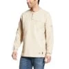 Ariat Men's Flame Resistant Sand Air Crew Long Sleeve Shirt -Cinc Clothing Shop 92637 default l