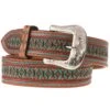 Western Fashion Mens Brown Belt With Turquoise Design -Cinc Clothing Shop 92839 default l