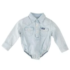 Wrangler Boy's Infant Long Sleeve Denim Onesie