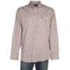 Cinch Long Sleeve Khaki Classic Fit Striped Button Down