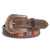 Ladies 1.5in. Serape Brown Leather Belt With Copper Studs -Cinc Clothing Shop 98120 default l