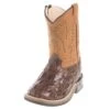 Old West Boys Toddler Brown Horn Back Gator Tan Canyon Cowboy Boots -Cinc Clothing Shop 98168 default l