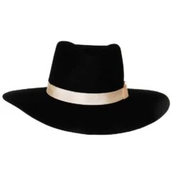 Women's M+F Black With Cream Band Fashion Hat -Cinc Clothing Shop 98T7890101 1