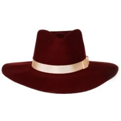 Women's M+F Beige With Cream Band Fashion Hat -Cinc Clothing Shop 98T7890309 1