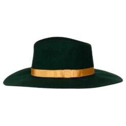 Women's M+F Green With Gold Band Fashion Hat -Cinc Clothing Shop 98T7890628 2