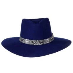 Women's M+F Navy With White Snake Band Fashion Hat -Cinc Clothing Shop 98T7890903 1