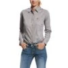 Ariat Ladies FR Silver Fox Work Shirt 1 Ariat Ladies FR Silver Fox Work Shirt -Cinc Clothing Shop 99989 default l