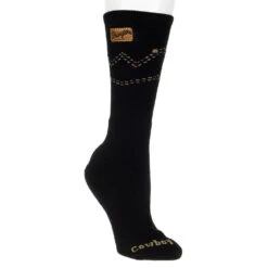 For Bare Feet Men's Black Wrangler Patch Boot Sock -Cinc Clothing Shop A301 2