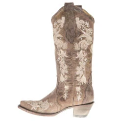 Corral Women's Tobacco Studs And Flowers Boot -Cinc Clothing Shop A3572 2