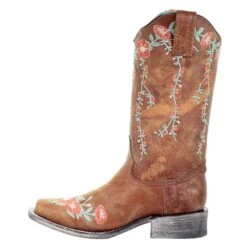 Corral Womens Corral Tan Deer Skull Overlay Boot -Cinc Clothing Shop A3708 3