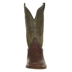 Corral Mens Brown Bull Shoulder Green Top Sq Toe Boot -Cinc Clothing Shop A3922 1