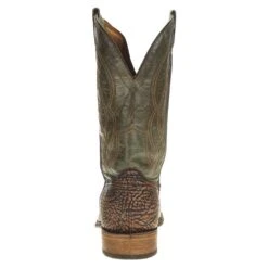 Corral Mens Brown Bull Shoulder Green Top Sq Toe Boot -Cinc Clothing Shop A3922 3