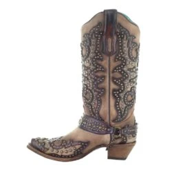 Corral Womens Corral Sand/Brown Overly With Studs Boot -Cinc Clothing Shop A3948 31